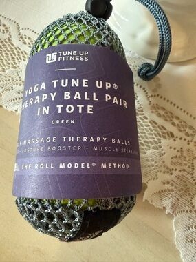 adidas Green Massage Therapy Ball Pair with Tote